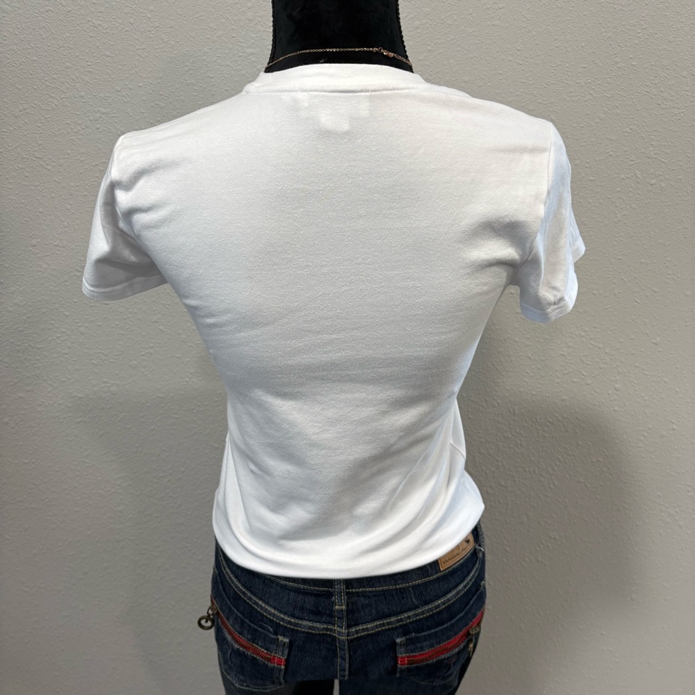 Good American White Tee with Dolly Red Lettering - Picture 2 of 3